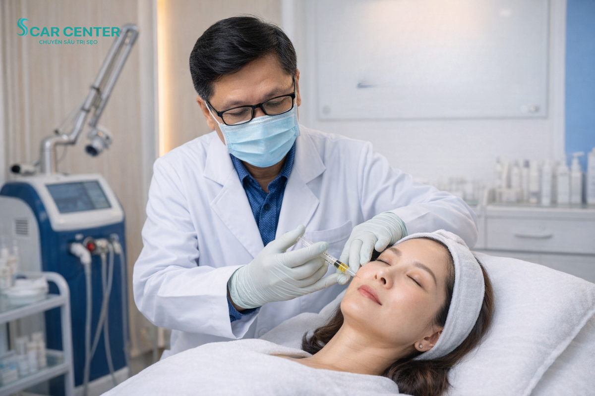 Fractional CO2 trị sẹo lõm kết hợp PRP