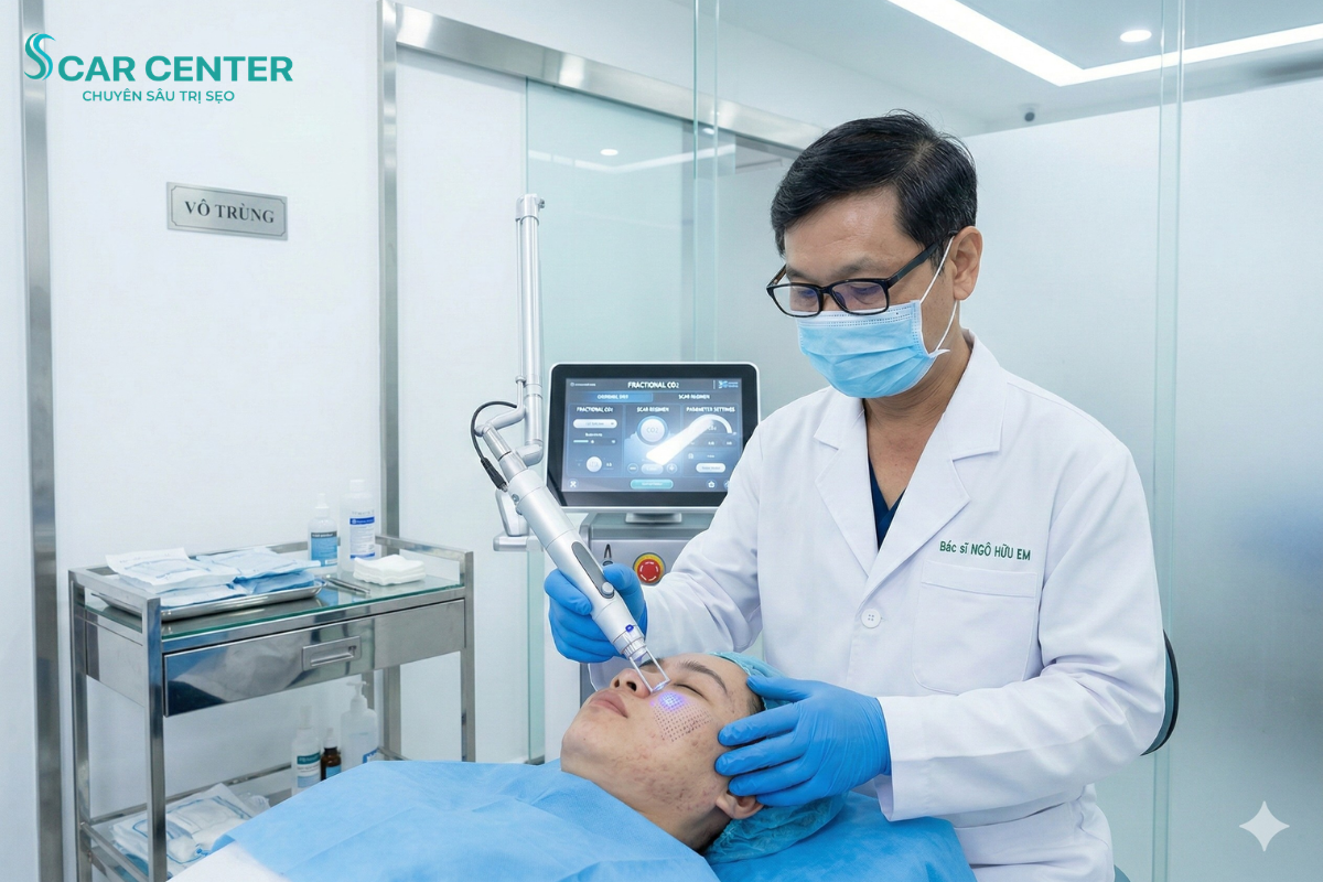 Fractional CO2 Trị Sẹo Rỗ Kết Hợp Filler