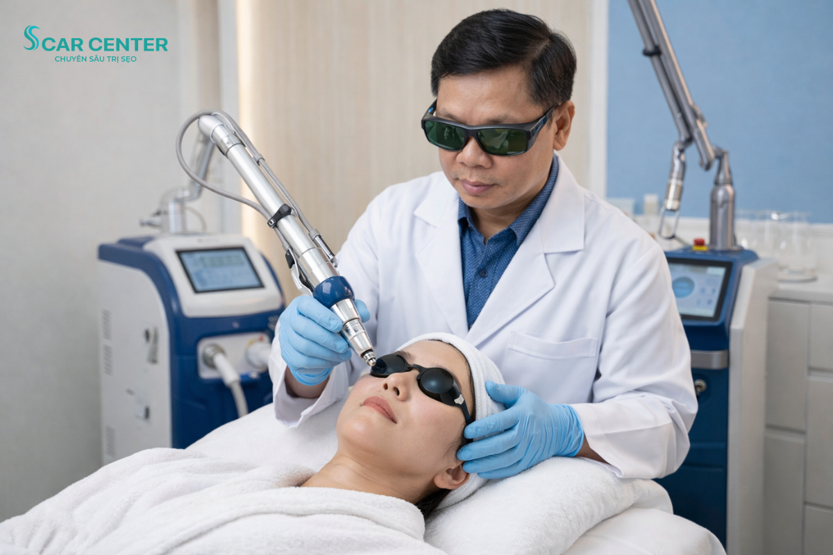 Fractional CO2 trị sẹo rỗ lâu năm có hiệu quả không