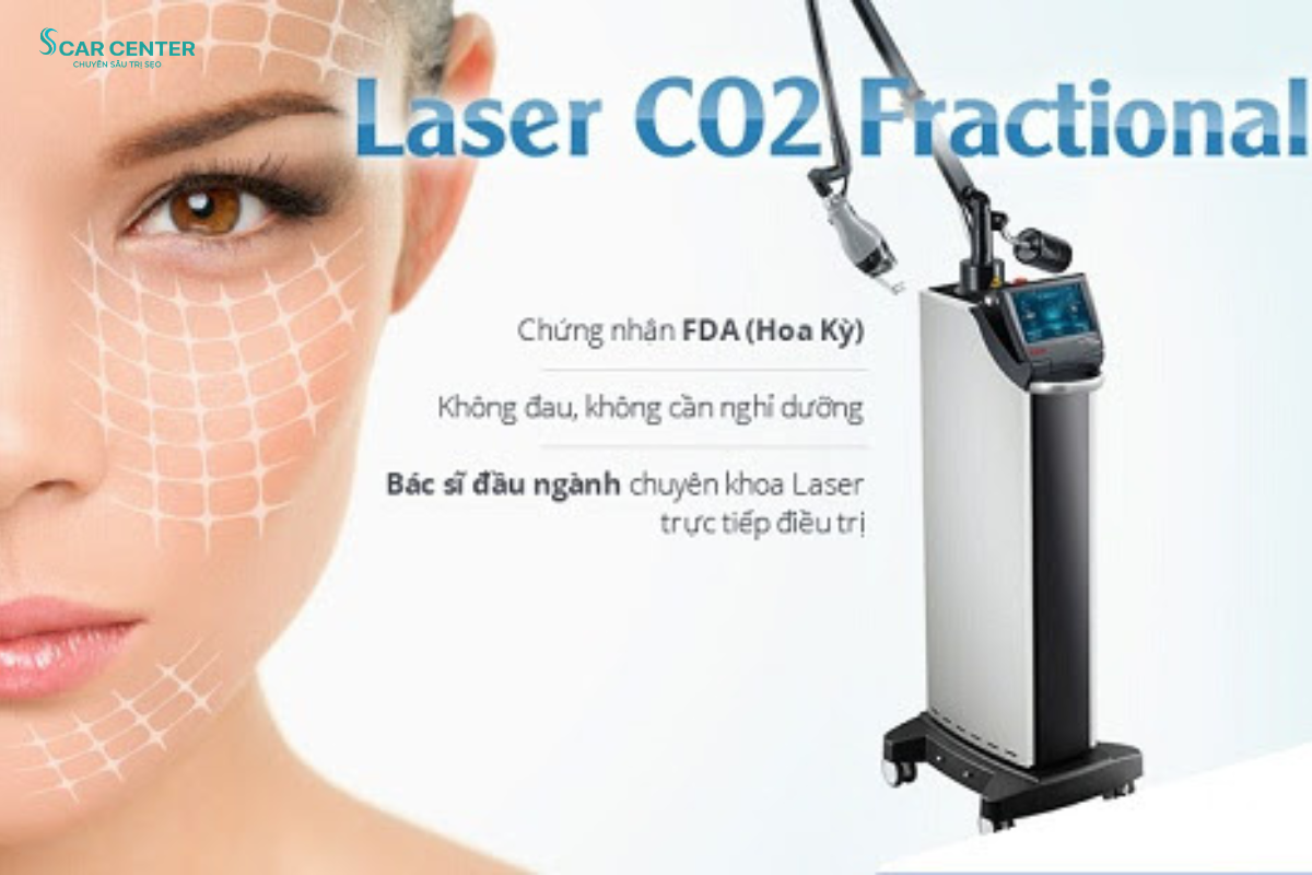 Laser Fractional CO2 trị sẹo rỗ và se khít lỗ chân lông
