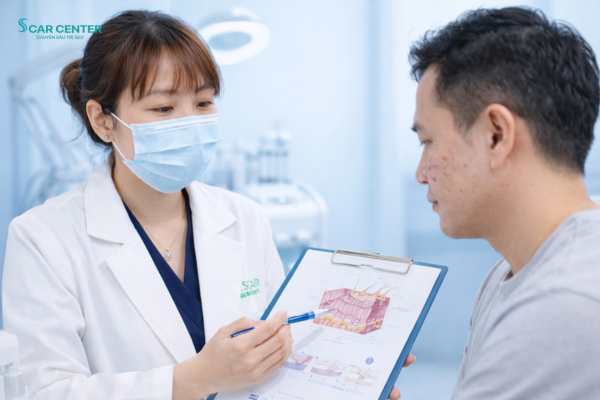 quy trình điều trị sẹo rỗ