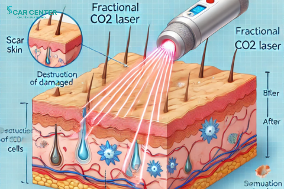 Laser Fractional CO₂ Trị Sẹo Rỗ
