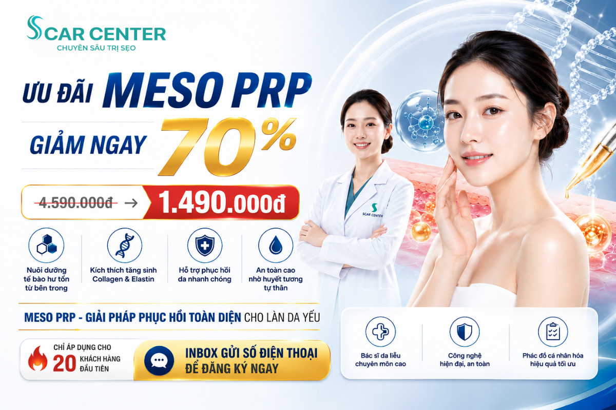 ƯU ĐÃI MỚI NHẤT: MESO PRP GIẢM 70% CHỈ CÒN 1.490.000Đ