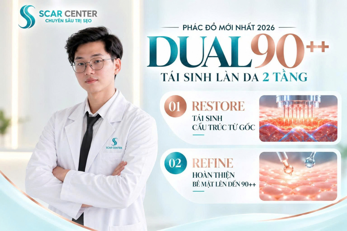PHÁC ĐỒ DUAL 90++: TÁI SINH LÀN DA 2 TẦNG TẠI SCAR CENTER